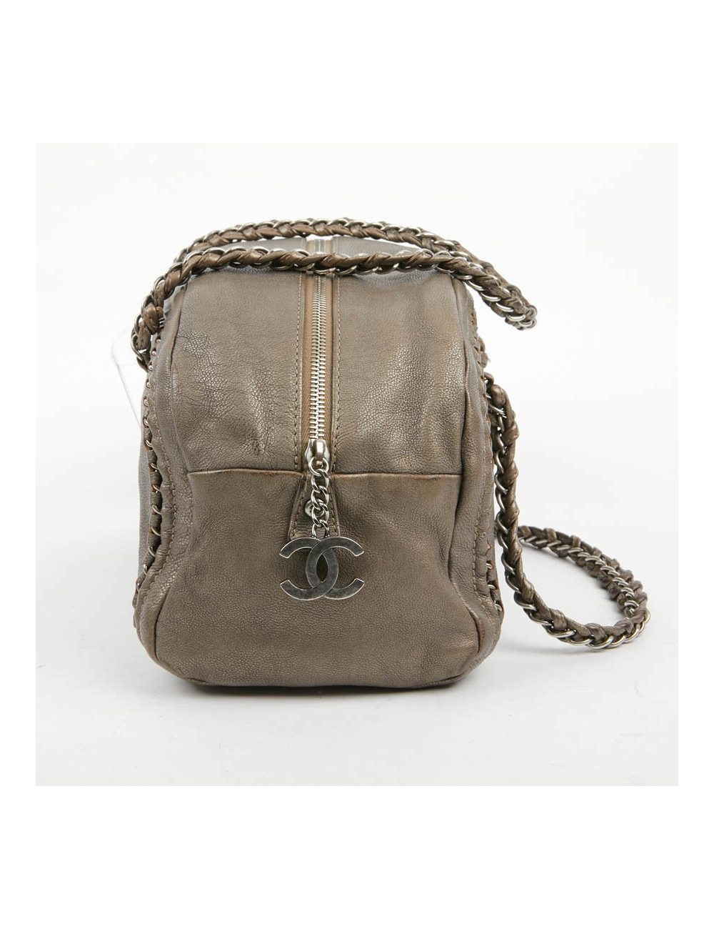 Sac Bowling CHANEL cuir taurillon mordoré