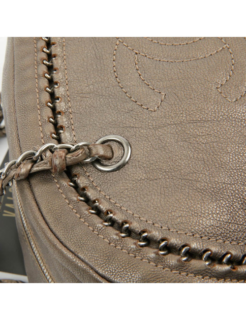 Sac Bowling CHANEL cuir taurillon mordoré