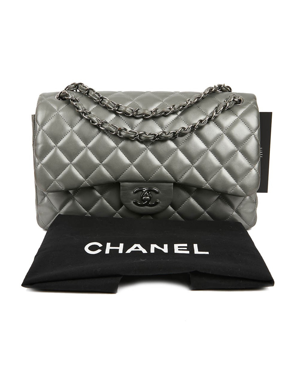 Jumbo CHANEL cuir métalisé 
