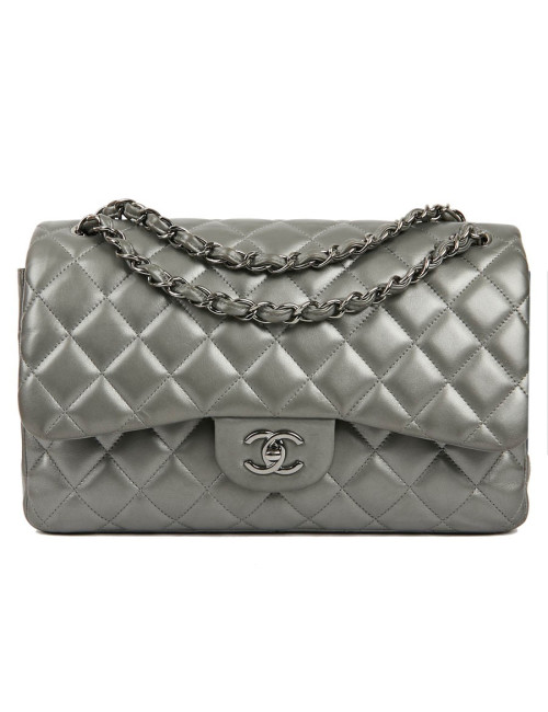 Jumbo CHANEL cuir métalisé 