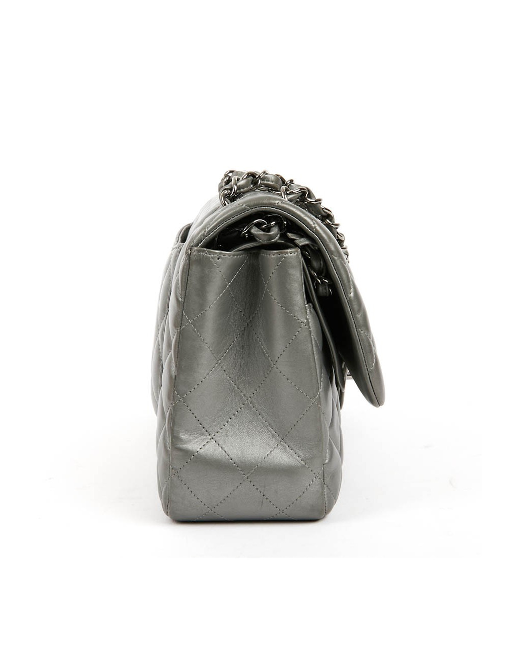 Jumbo CHANEL cuir métalisé 
