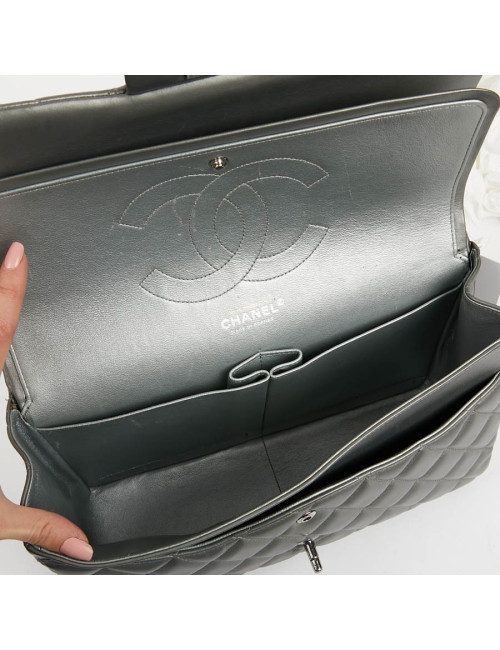 Jumbo CHANEL cuir métalisé 