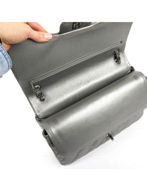 Jumbo CHANEL cuir métalisé 