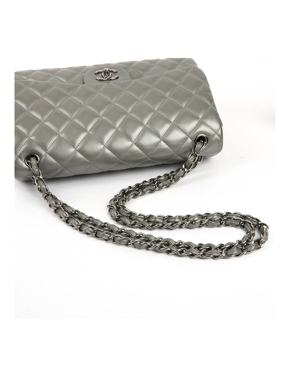Jumbo CHANEL cuir métalisé 