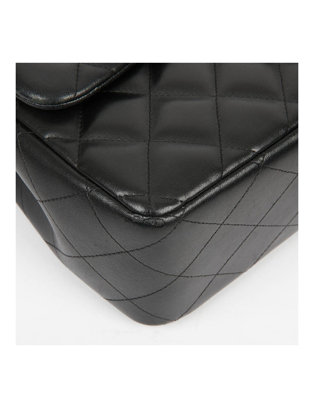 Grand sac classique CHANEL cuir d'agneau bijouterie argent