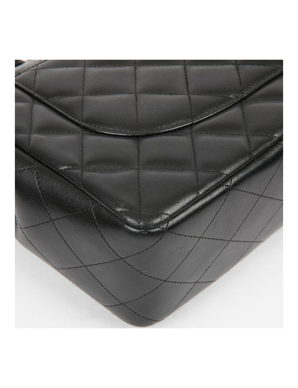 Grand sac classique CHANEL cuir d'agneau bijouterie argent