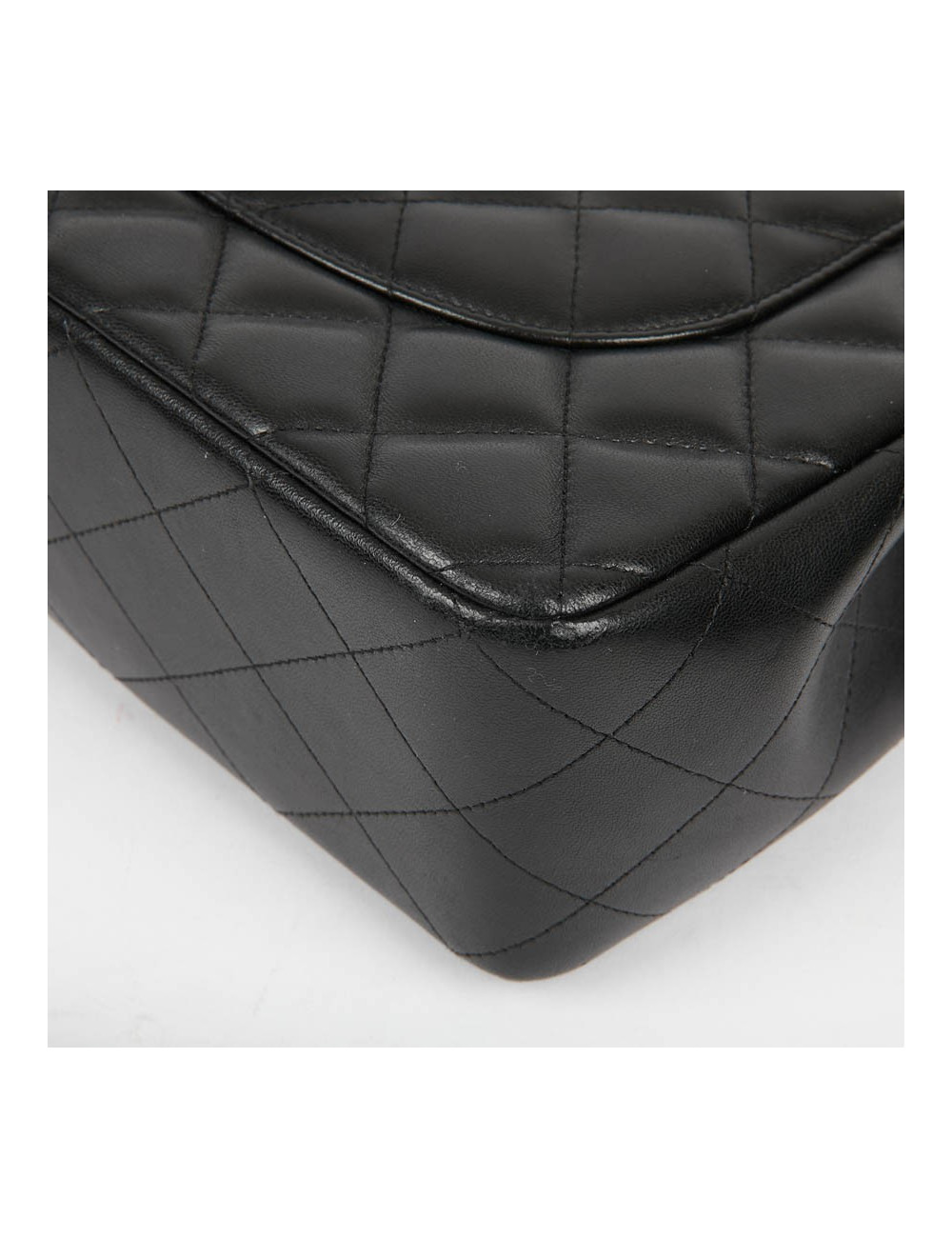 Grand sac classique CHANEL cuir d'agneau bijouterie argent