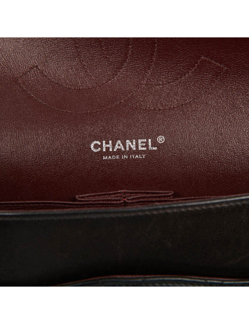 Grand sac classique CHANEL cuir d'agneau bijouterie argent