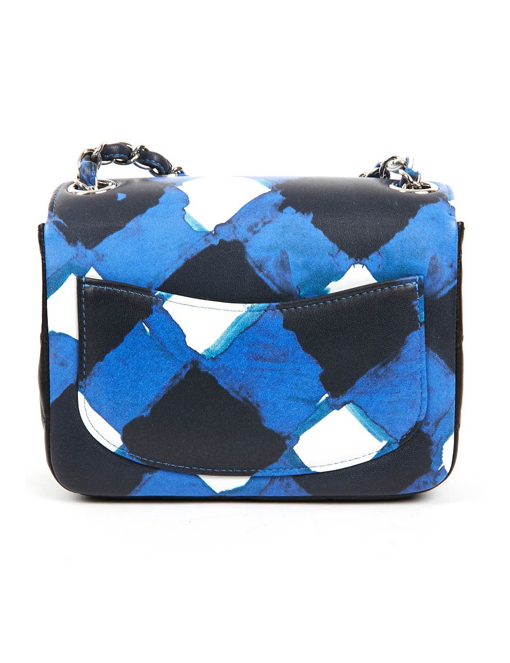 Mini Timeless collection Airlines en cuir bleu, noir et blanc