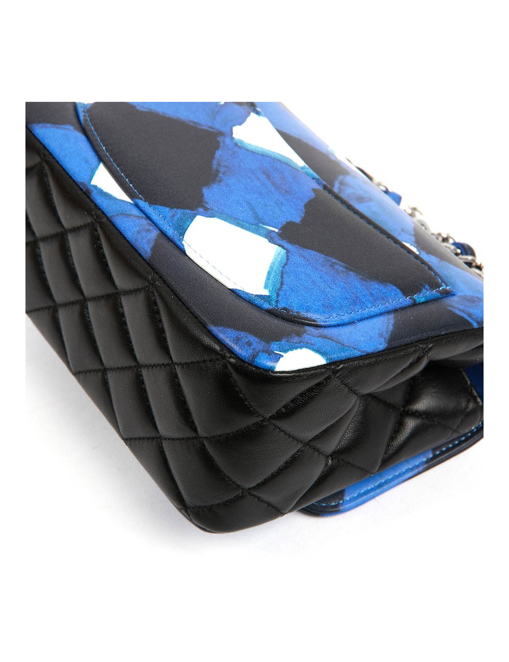 Mini Timeless collection Airlines en cuir bleu, noir et blanc