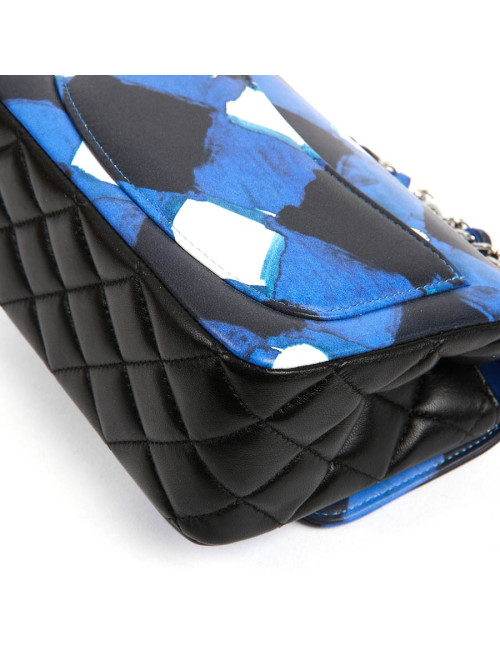 Mini Timeless collection Airlines en cuir bleu, noir et blanc