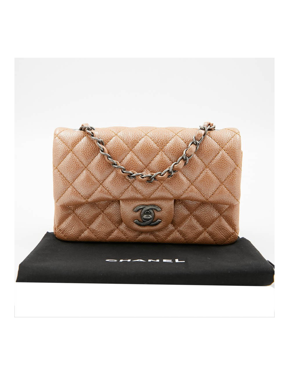 Mini Timeless CHANEL en cuir grainé