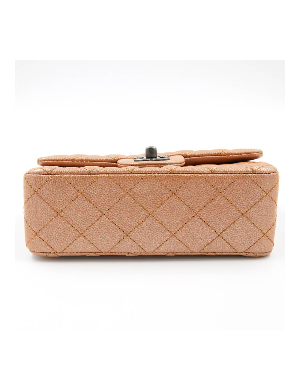 CHANEL Mini Timeless Bag in Beige Caviar Leather