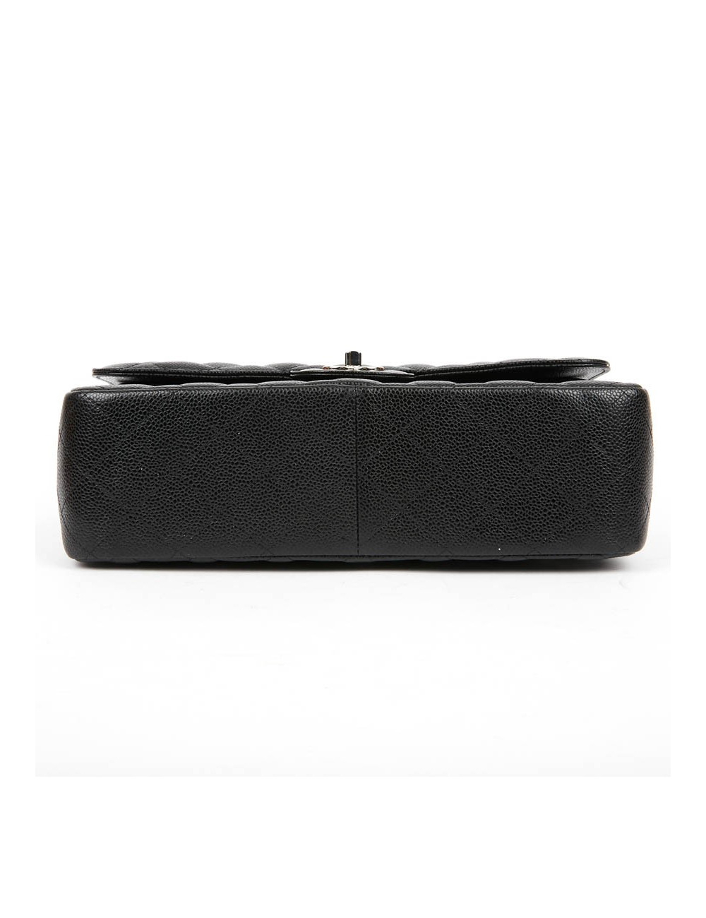 Sac Jumbo CHANEL en cuir grainé noir