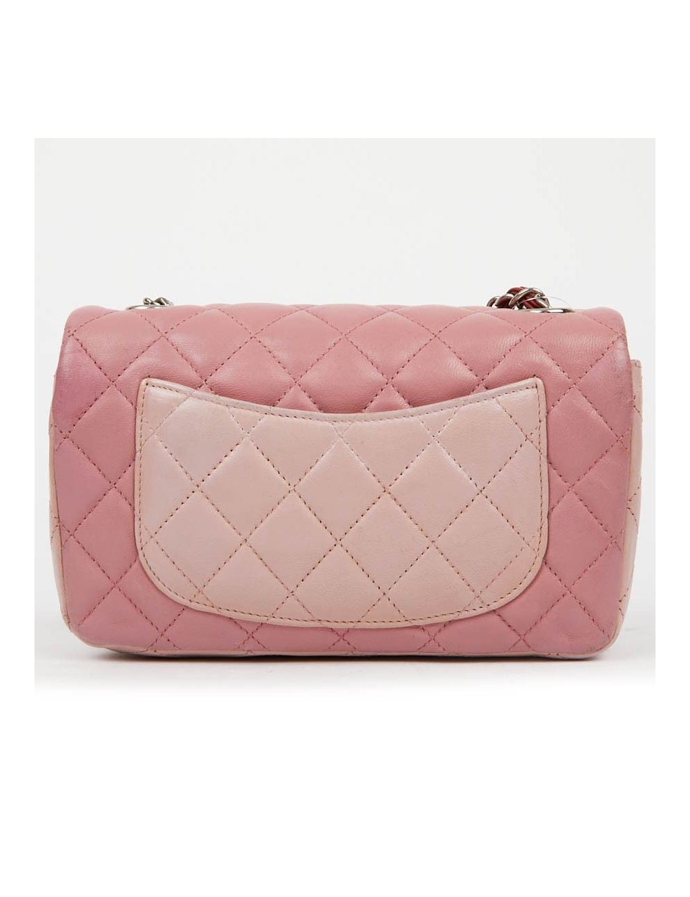 Mini CHANEL Timeless Bag in Tricolor Pink and Red Lambskin Leather