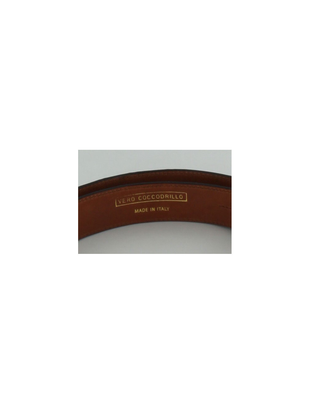 Ceinture homme FRANCK NAMANI marron en croco veritable