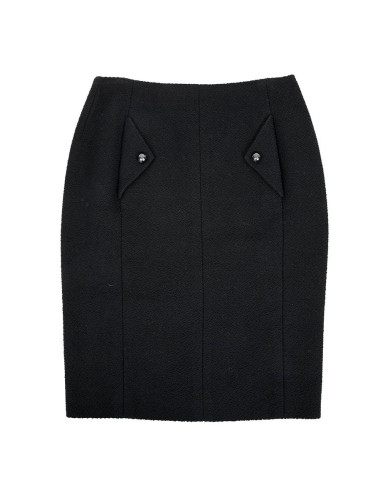 Jupe CHANEL T 36 en tweed noir
