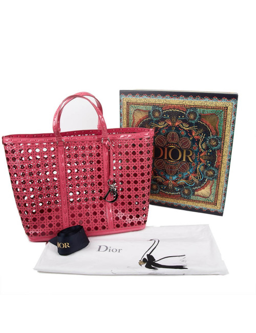 Cabas DIOR perforé rose