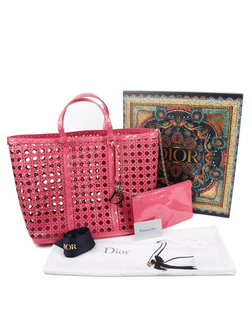 DIOR Pink Perforated Tote