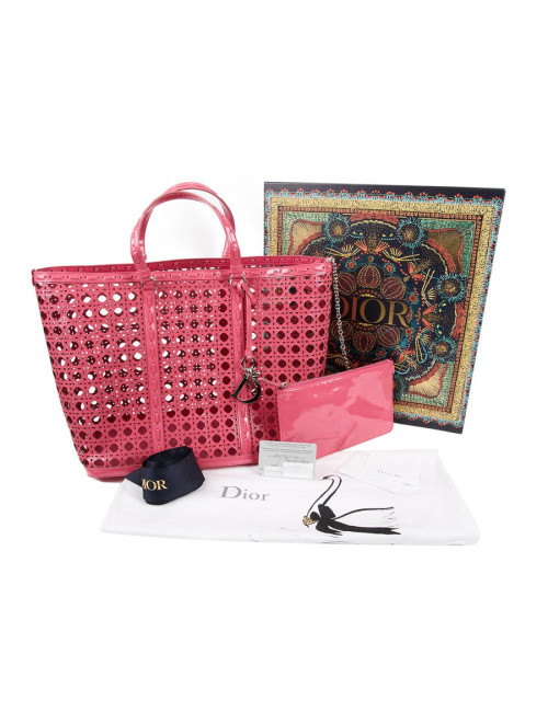DIOR Pink Perforated Tote