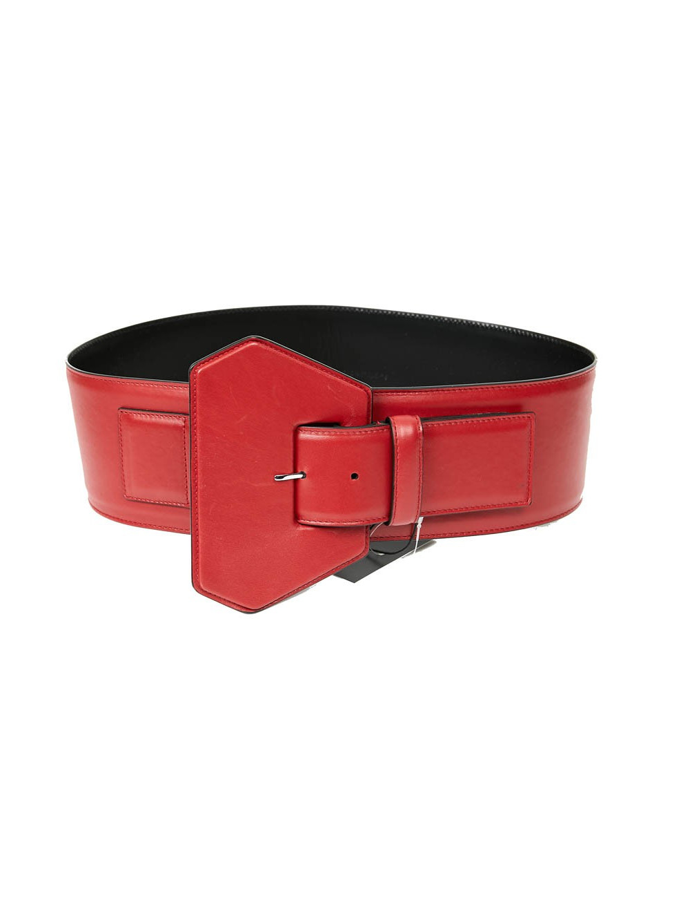 Large ceinture SAINT LAURENT cuir rouge 