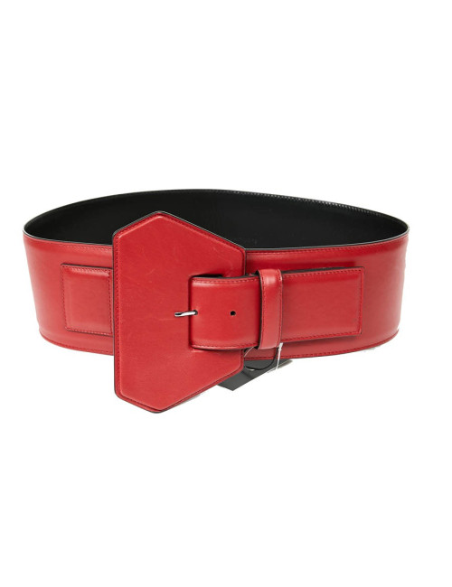 Large ceinture SAINT LAURENT cuir rouge 