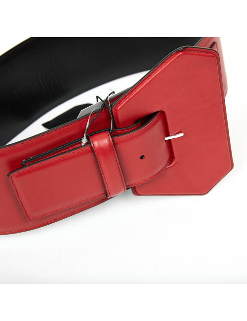 Large ceinture SAINT LAURENT cuir rouge 