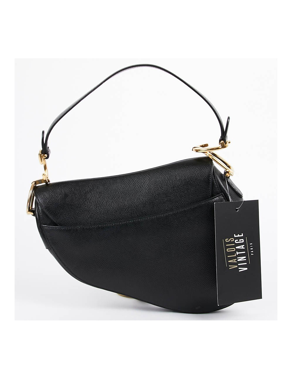 Sac Saddle DIOR en cuir grainé noir
