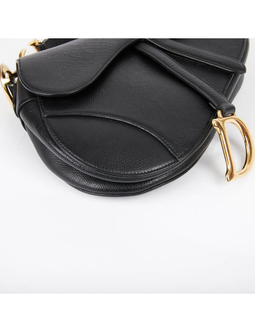 DIOR Saddle Bag in Black Leather