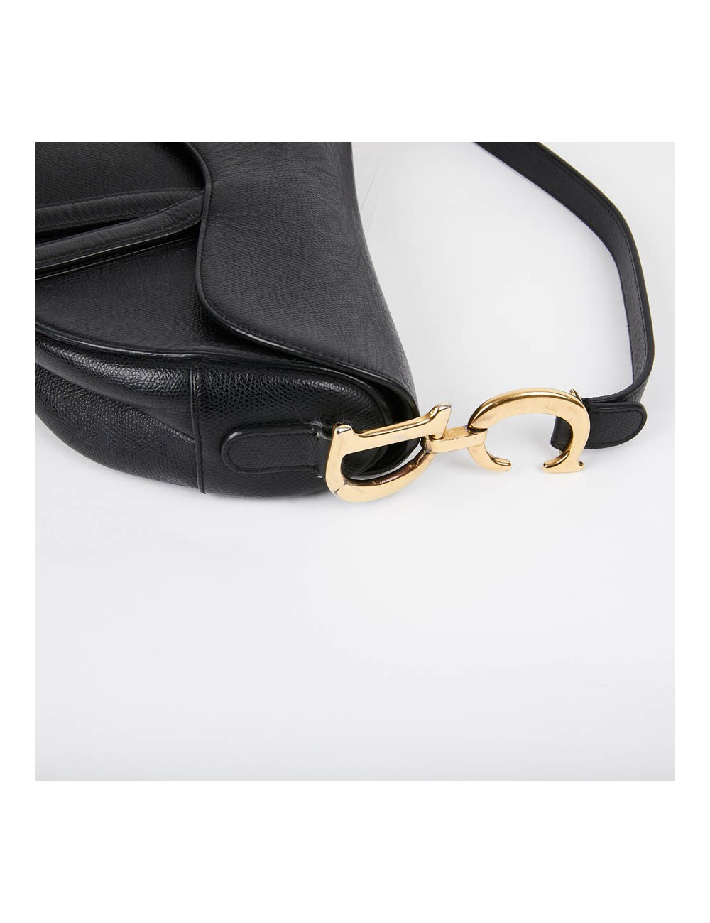 DIOR Saddle Bag in Black Leather