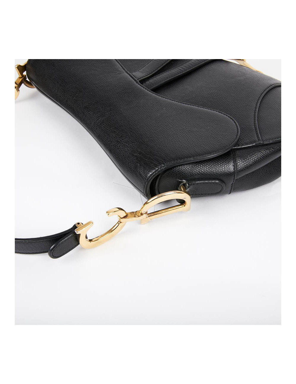 DIOR Saddle Bag in Black Leather