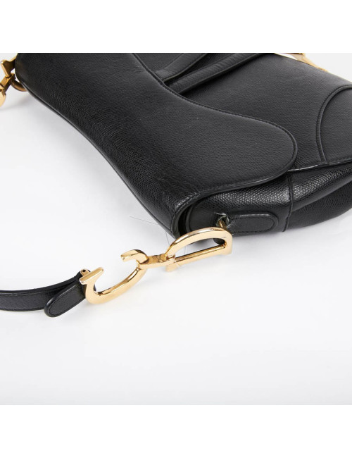 DIOR Saddle Bag in Black Leather