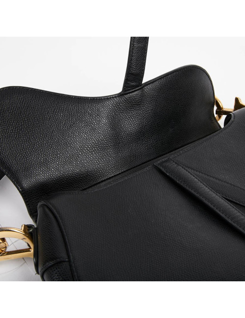DIOR Saddle Bag in Black Leather