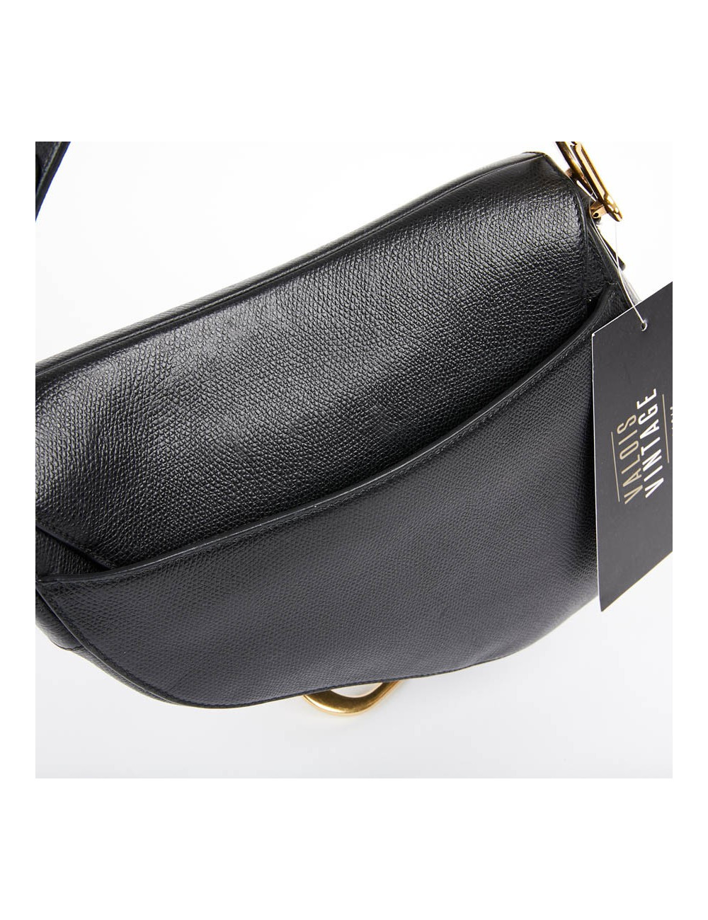 DIOR Saddle Bag in Black Leather