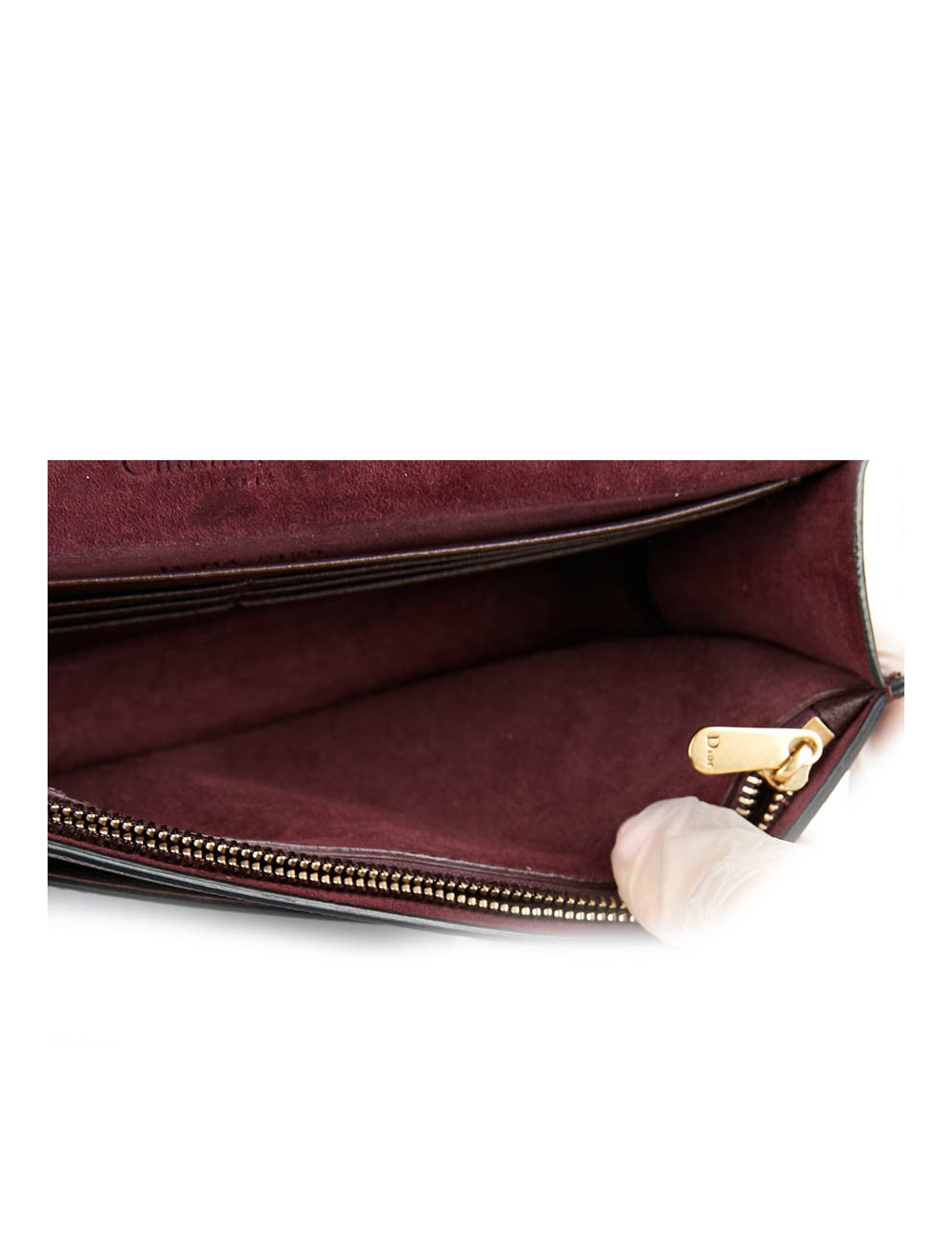 Pochette Saddle DIOR en cuir grainé