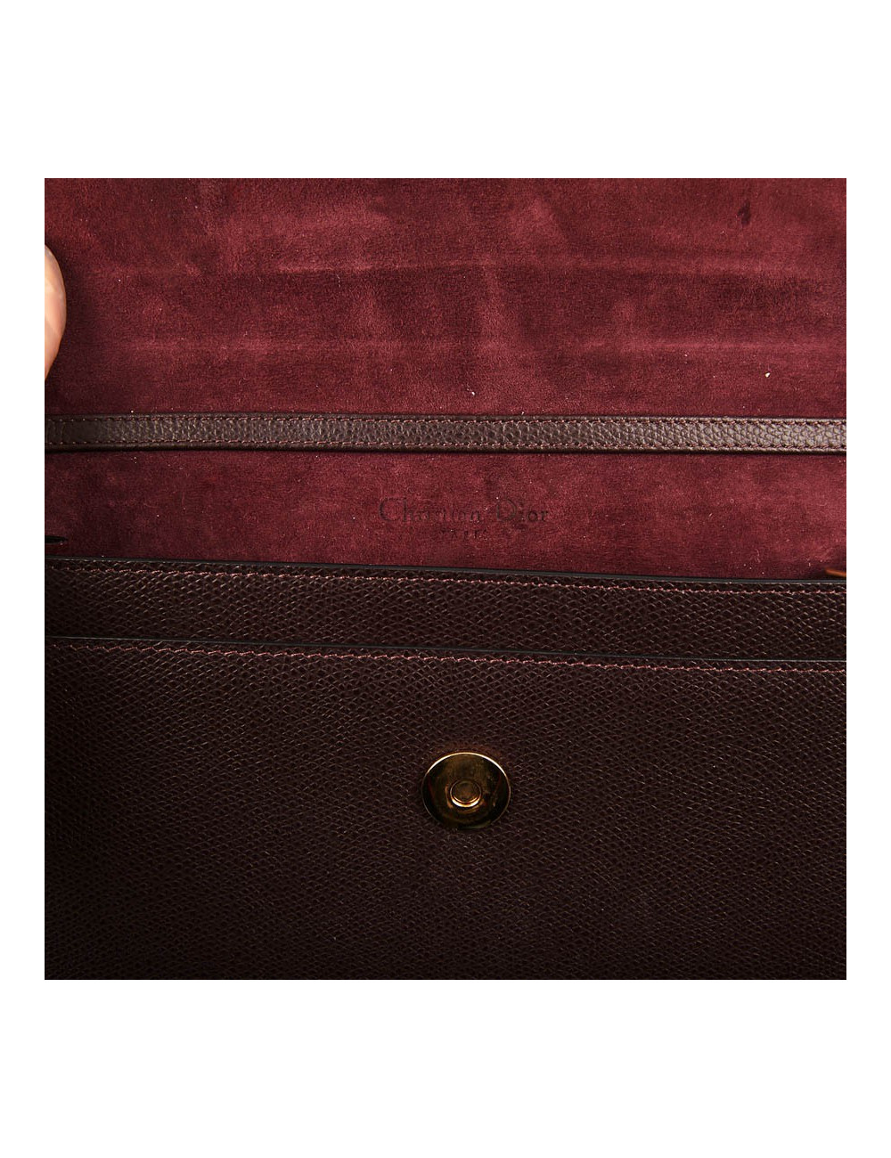 Pochette Saddle DIOR en cuir grainé