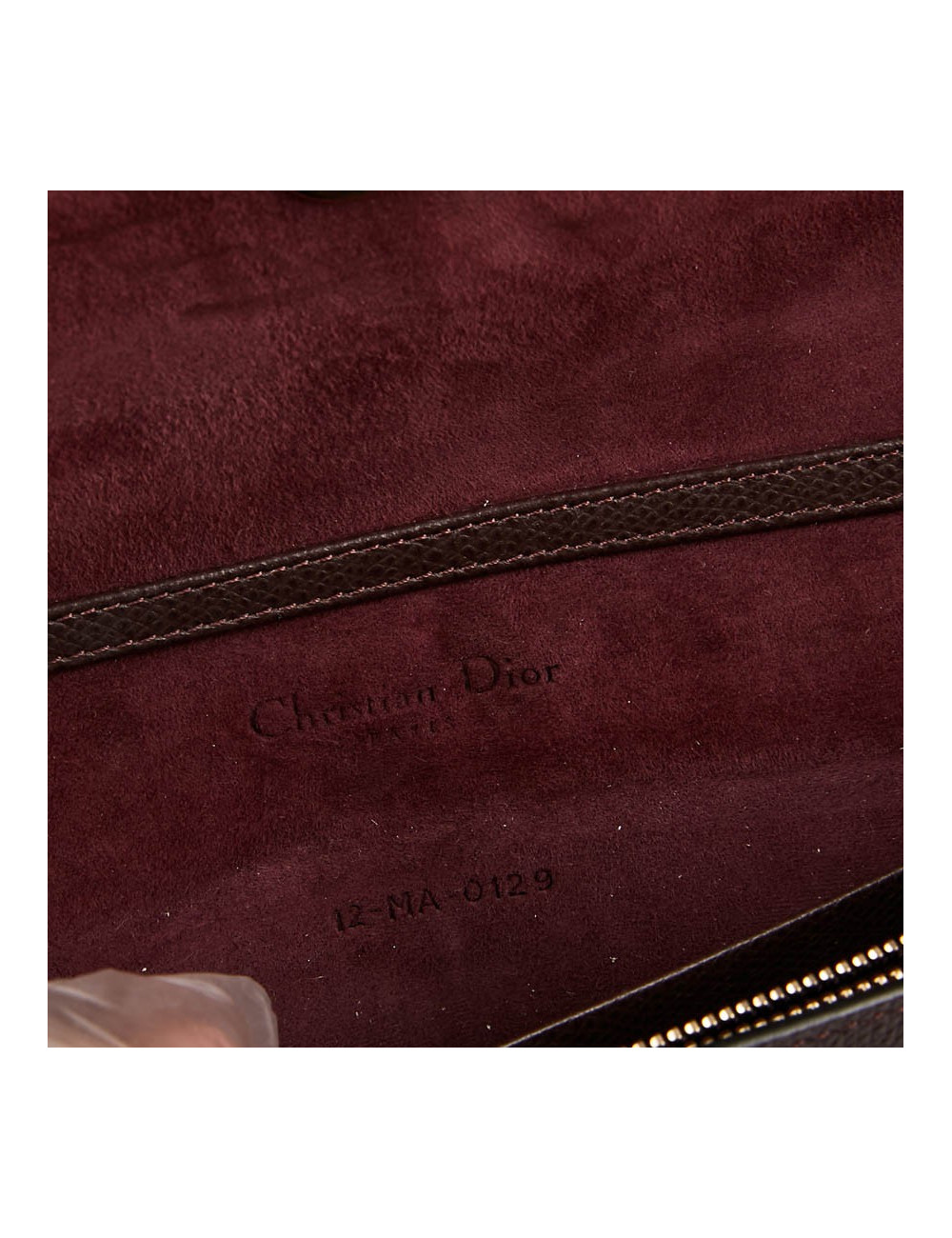 Pochette Saddle DIOR en cuir grainé