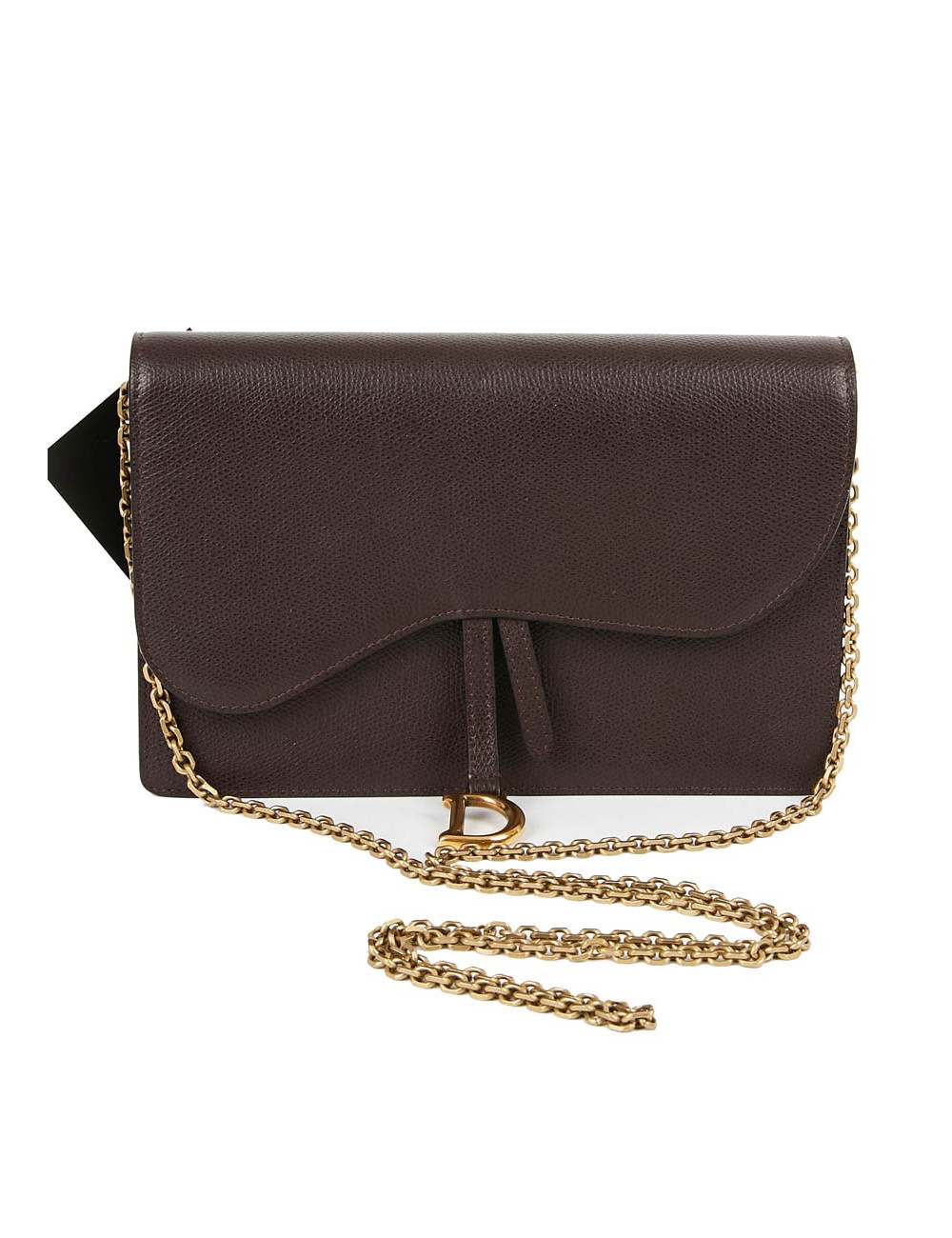 Pochette Saddle DIOR en cuir grainé