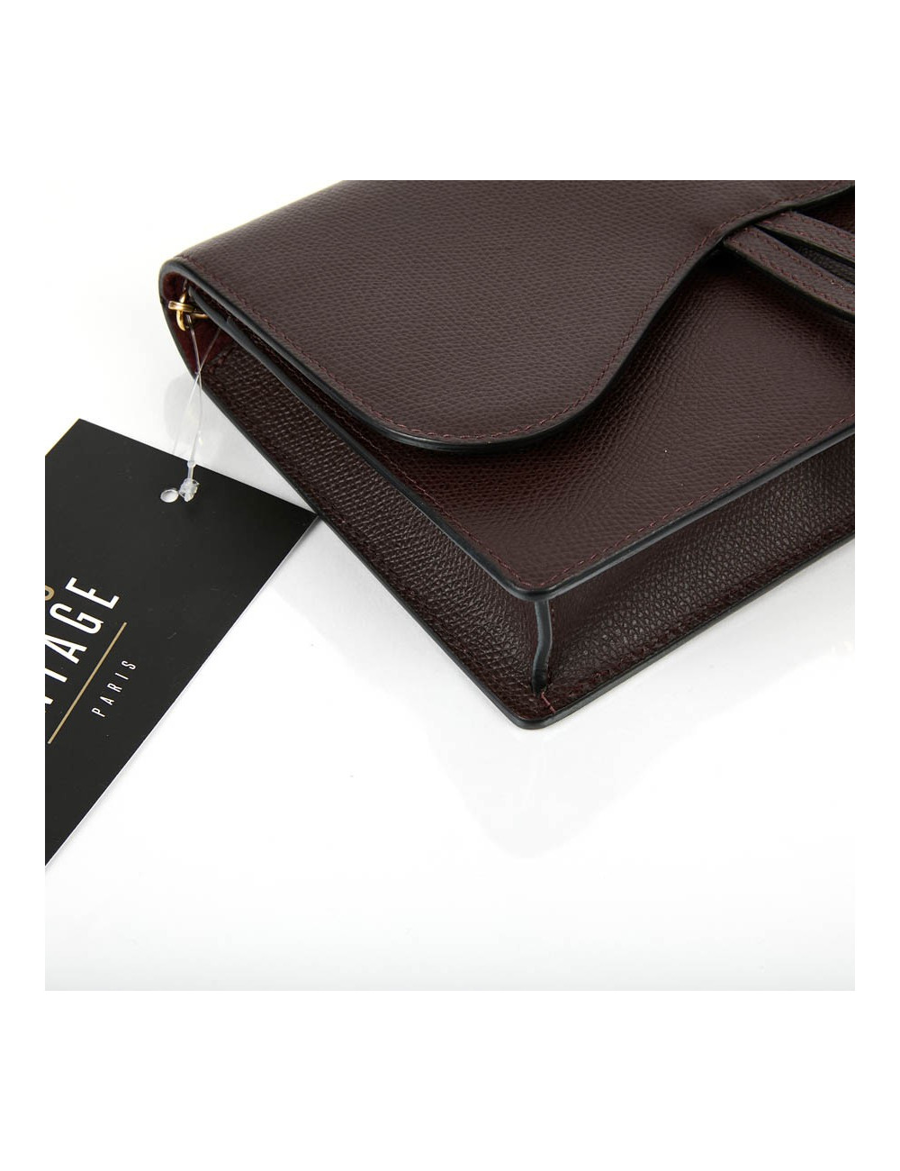 Pochette Saddle DIOR en cuir grainé