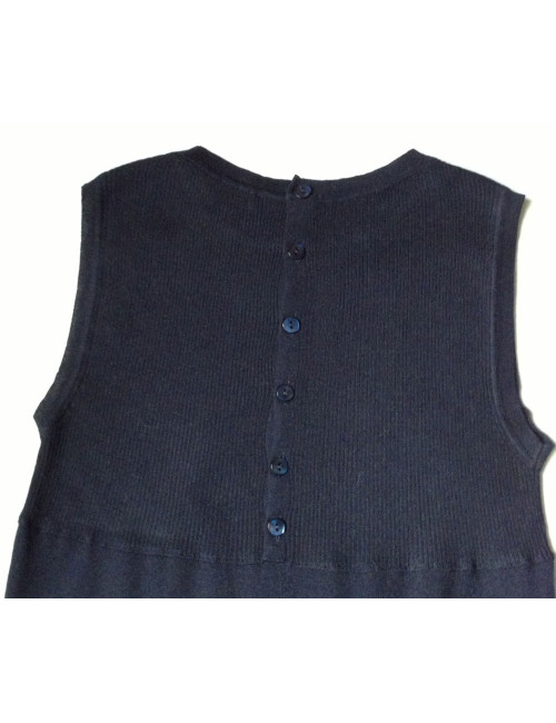 Robe FRANCK NAMANI cachemire bleu