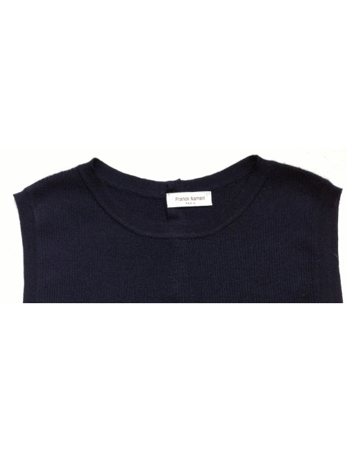 Robe FRANCK NAMANI cachemire bleu
