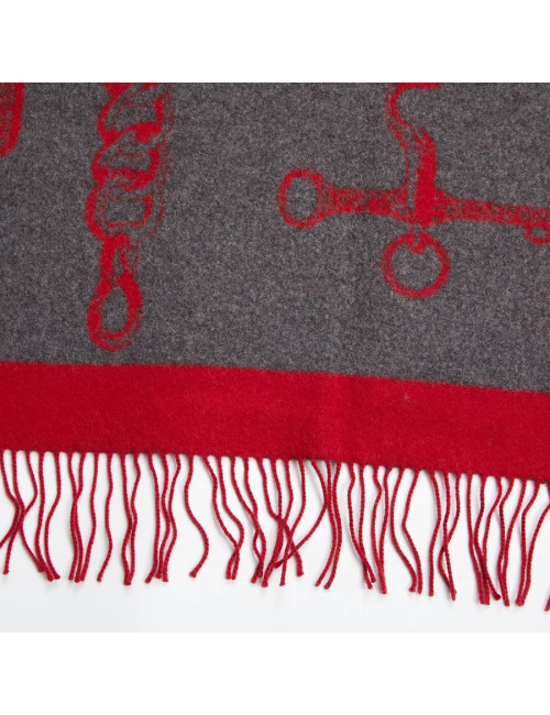 Plaid HERMES cachemire rouge