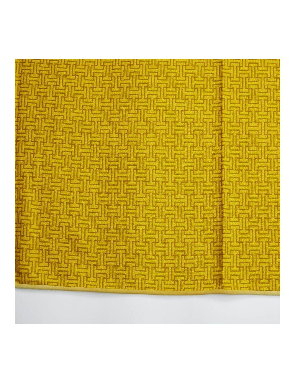 Plaid HERMES jaune jacquard H