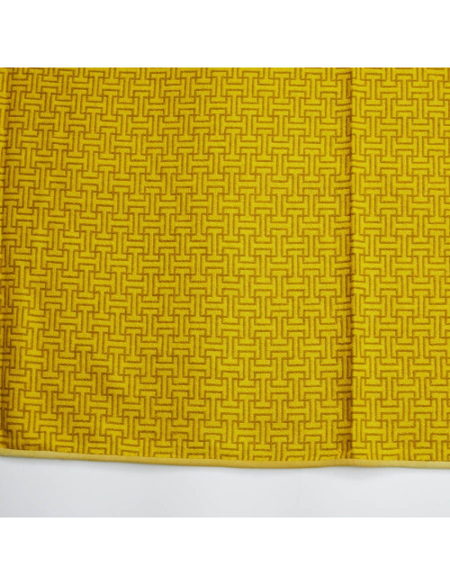 Plaid HERMES jaune jacquard H