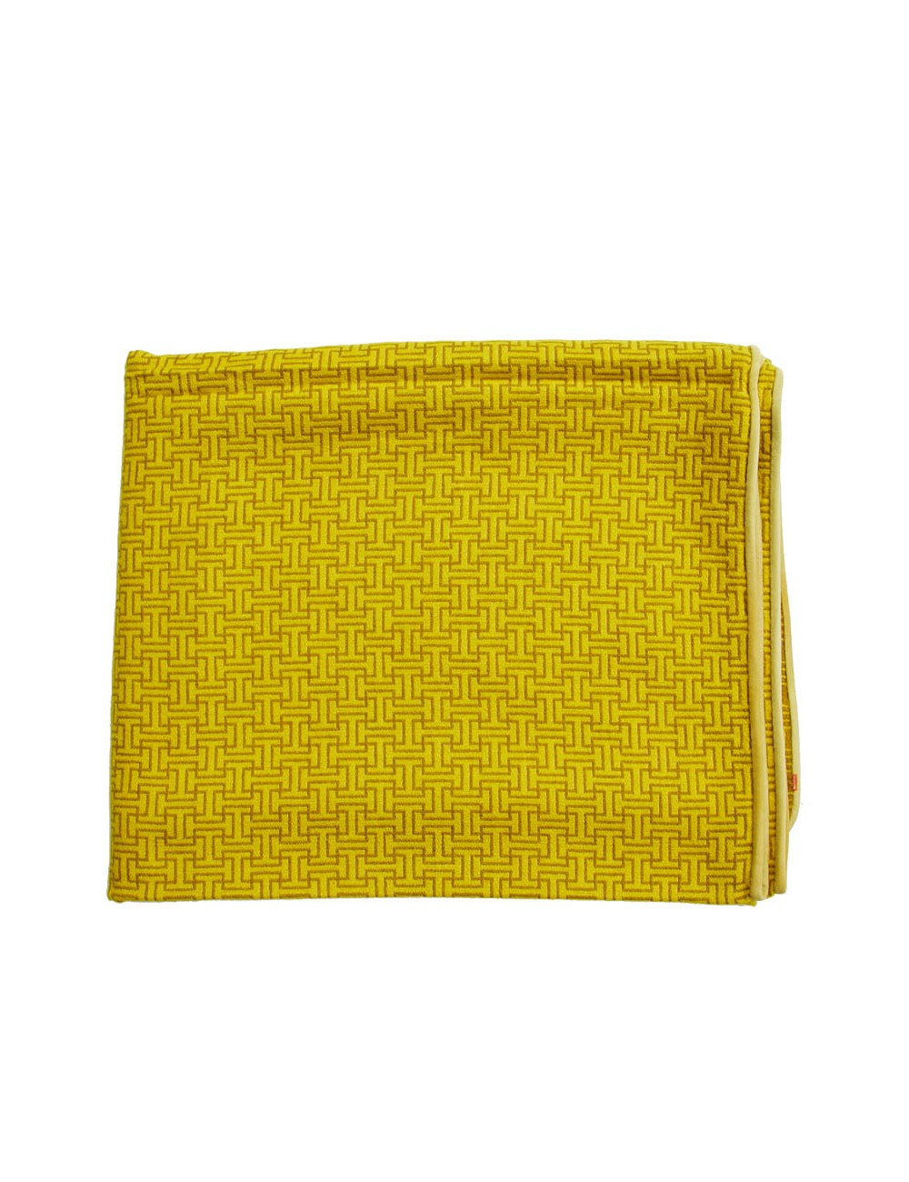 Plaid HERMES jaune jacquard H