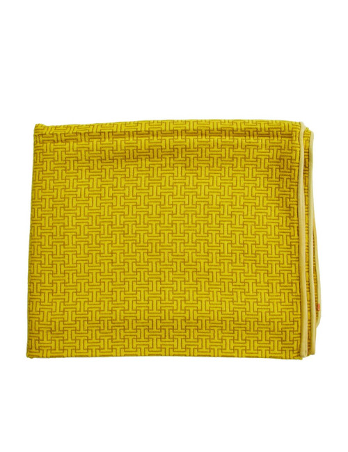 Plaid HERMES jaune jacquard H