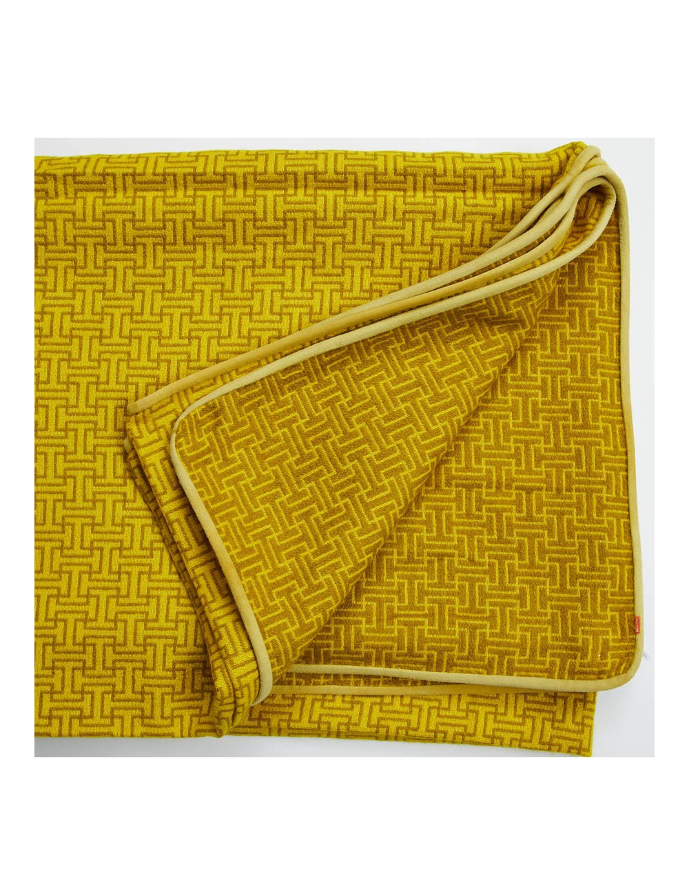 Plaid HERMES jaune jacquard H