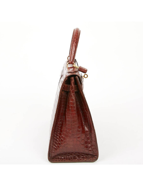 Kelly 28 HERMES alligator porosus cognac