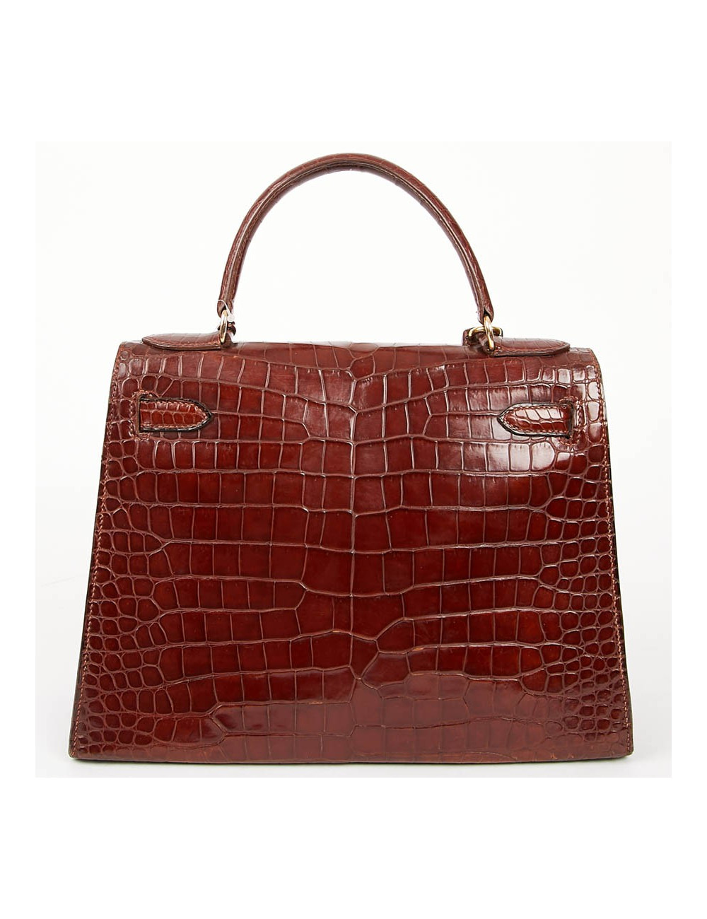 Kelly 28 HERMES alligator porosus cognac