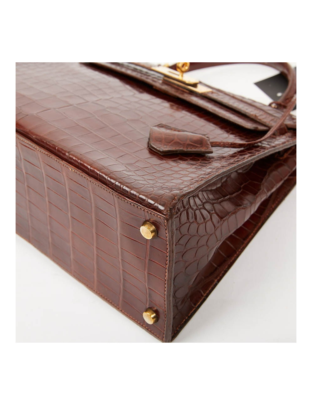 Kelly 28 HERMES alligator porosus cognac